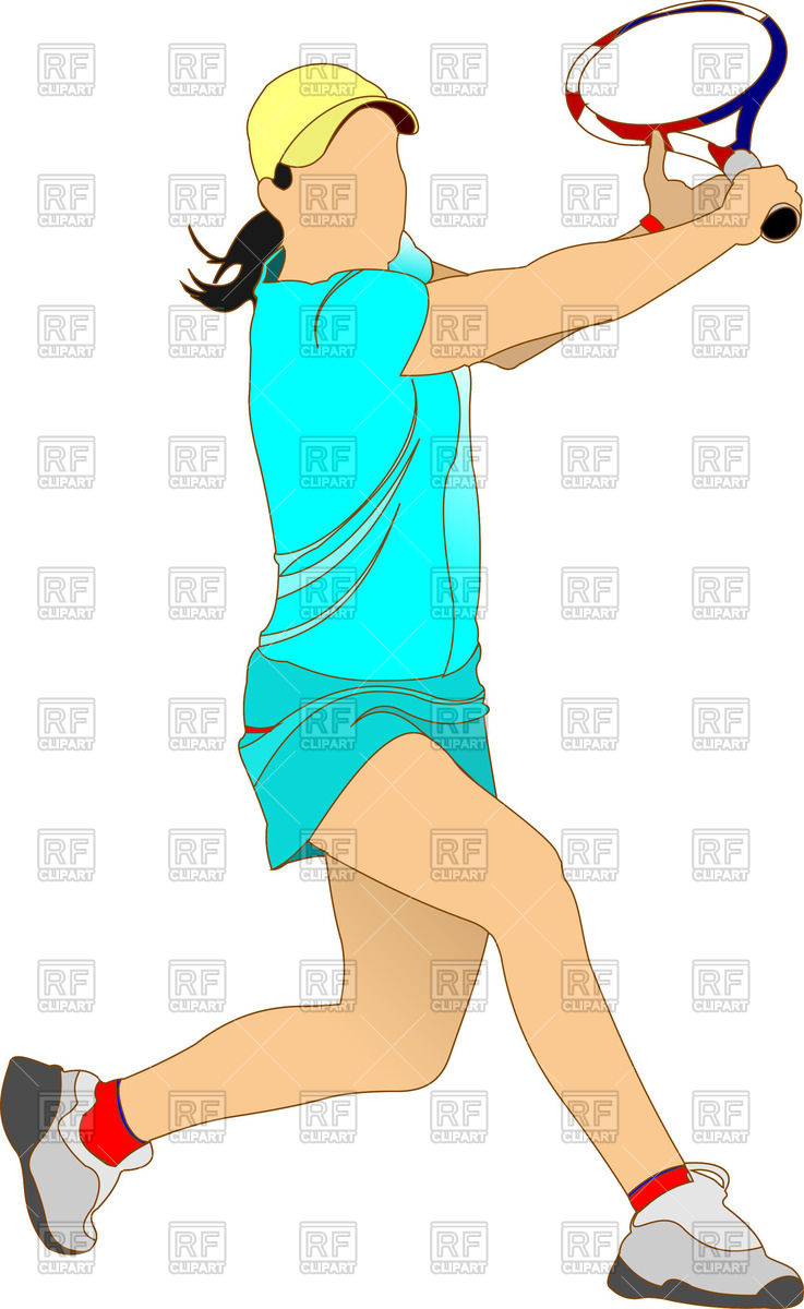 737x1200 Colorful Silhouette Of Female Tennis Player Vector Image Vector