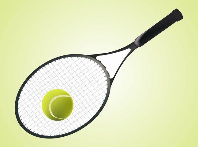 647x483 Tennis Racket And Ball Vector Free Free Vectors