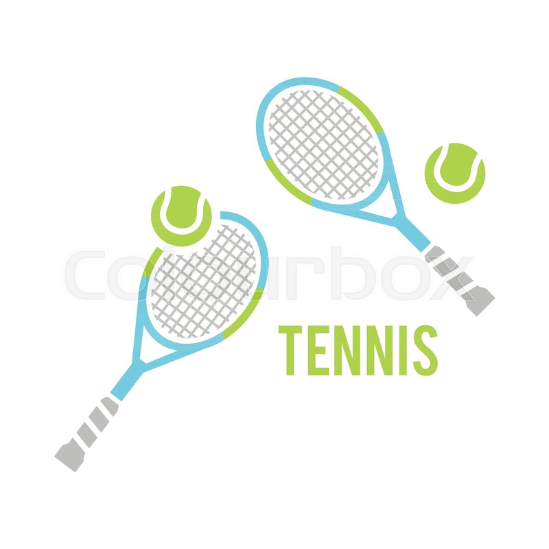 800x800 Tennis Balls And Tennis Racquet, Vector Illustration. Sports