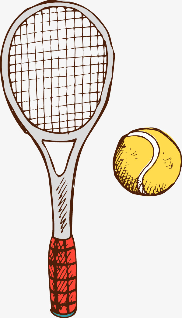 598x1045 Vector Cartoon Tennis Racket, Cartoon Clipart, Tennis Clipart