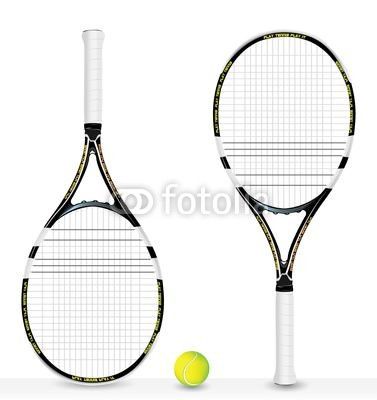 377x400 Vector Realistic Tennis Racket And Ball