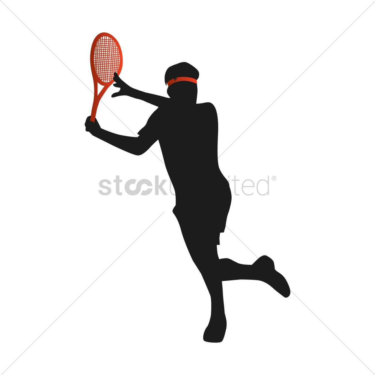 1300x1300 Free Silhouette Of Man Playing Tennis Vector Image