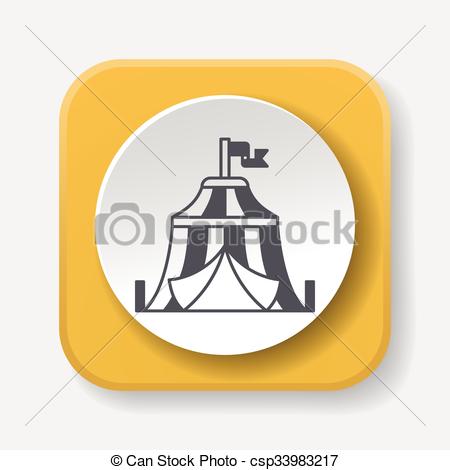 450x470 Circus Tent Icon Vector Clip Art