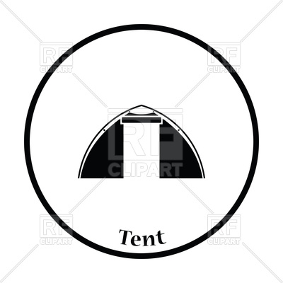 400x400 Thin Design Of Touristic Tent Icon Vector Image Vector Artwork