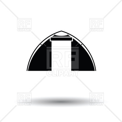 400x400 Touristic Tent Icon On White Background Vector Image Vector