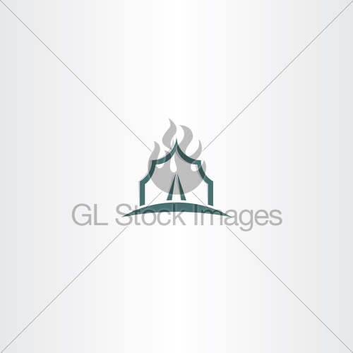 500x500 Vector Tent Icon Logo Symbol Gl Stock Images