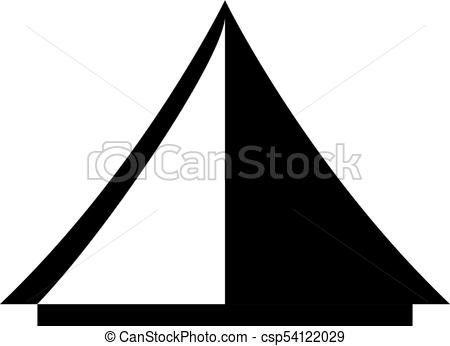 450x346 Touristic Tent Vector Icon On White Background.