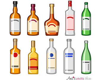 340x270 Tequila Bottle Vector Illustration. Stock Vector