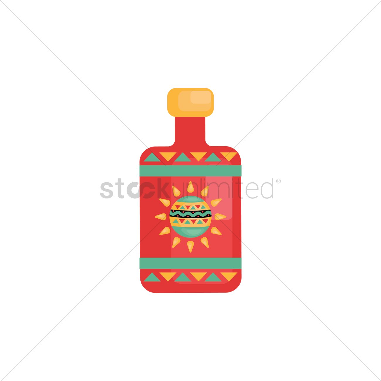 1300x1300 Tequila Bottle Vector Image