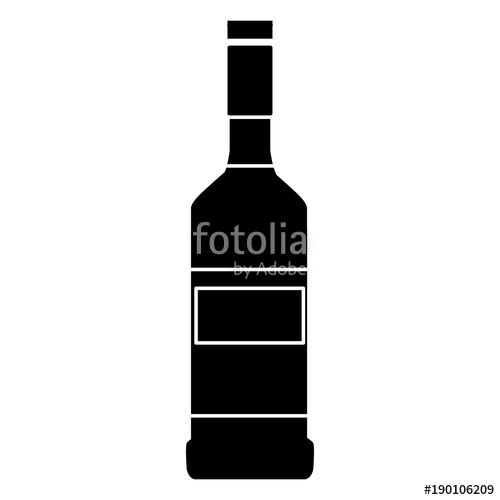 500x500 Tequila Bottle Isolated Icon Vector Illustration Graphic Design