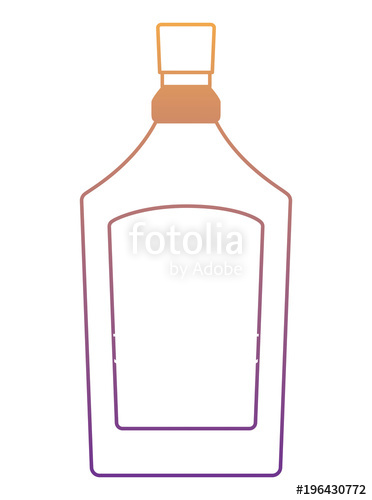 372x500 Mexican Tequila Bottle Icon Over White Background, Vector