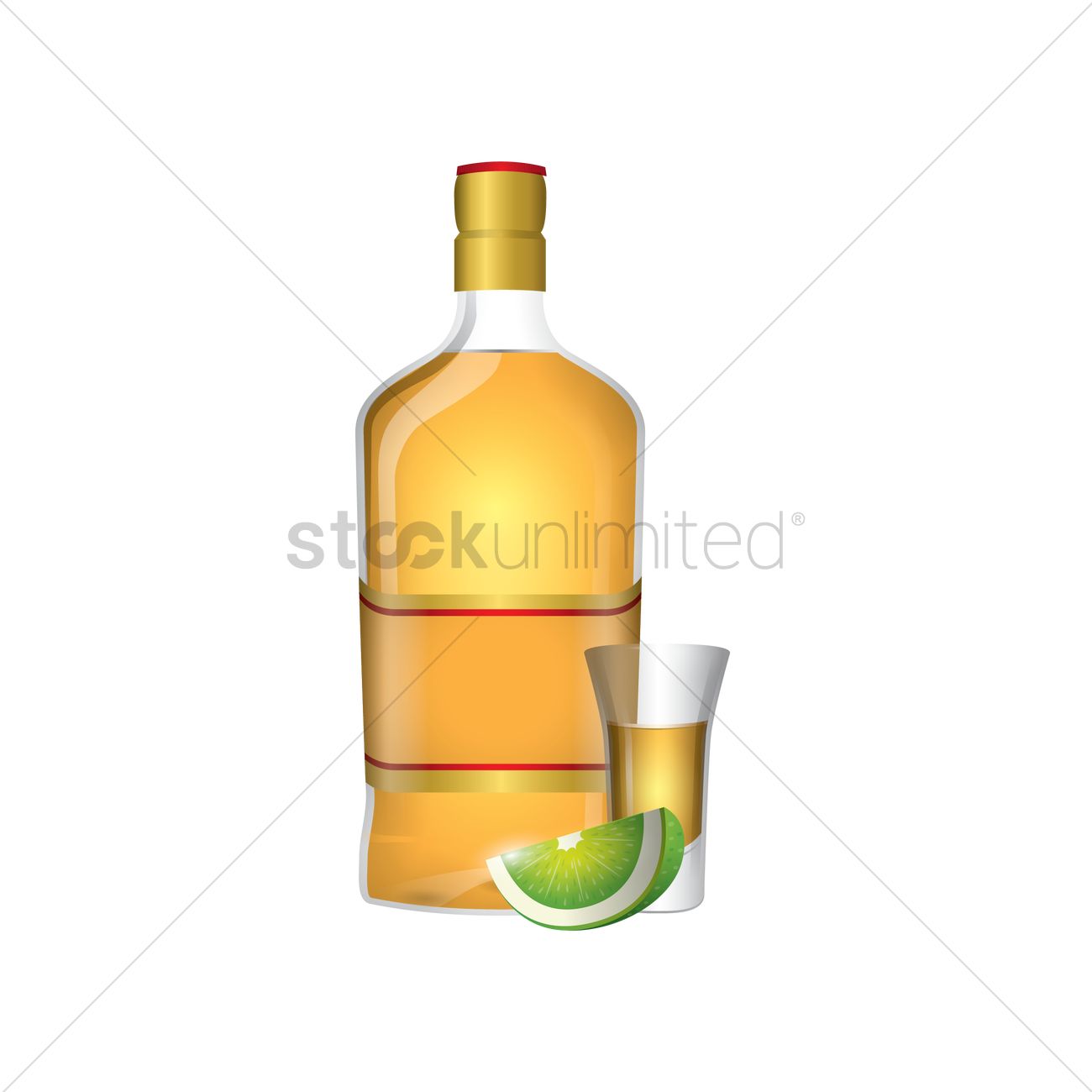 1300x1300 Tequila Shot Vector Image
