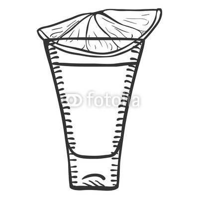 400x400 Vector Sketch Tequila Shot With Lime Slice Buy Photos Ap