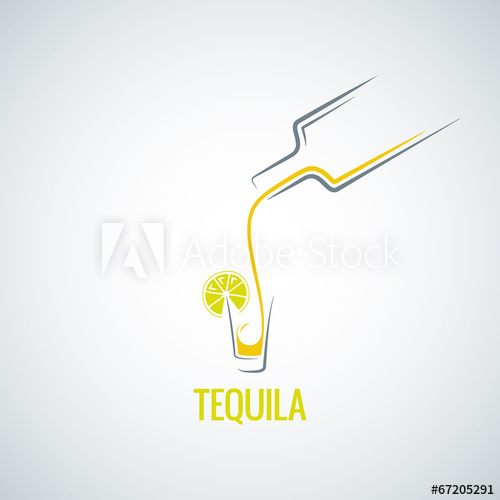 500x500 Tequila Shot Bottle Glass Menu Background