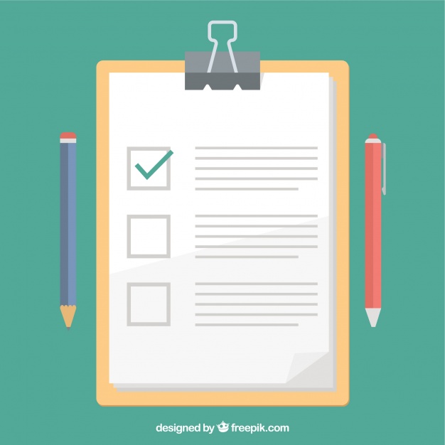 626x626 Clipboard And Test In Flat Design Vector Free Download