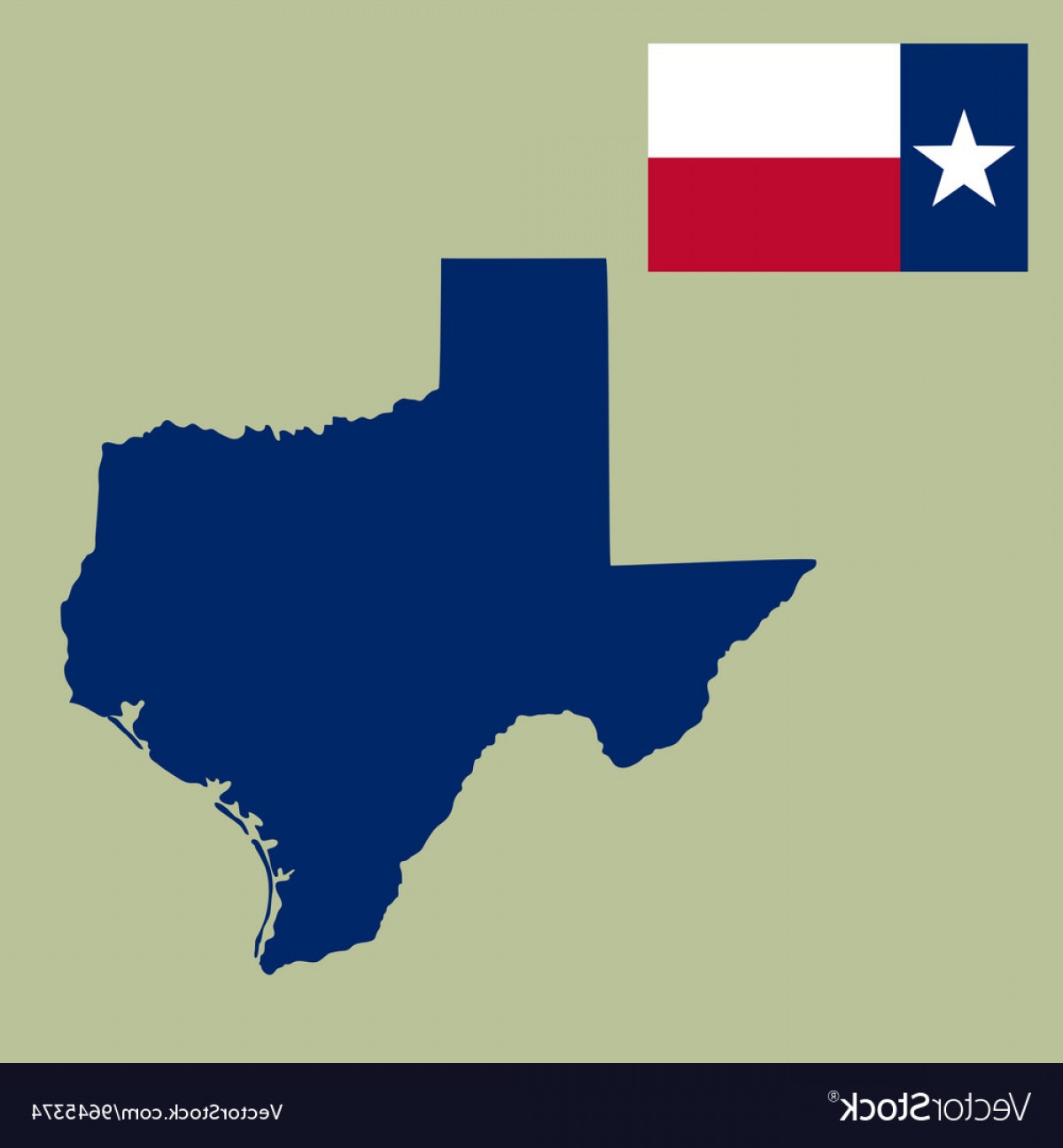 1200x1296 Map Of The Us State Of Texas With Flag Vector Lazttweet
