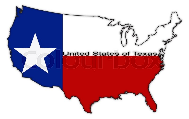 800x505 A Texas Flag In The Us Map Isolated On A White Background Stock