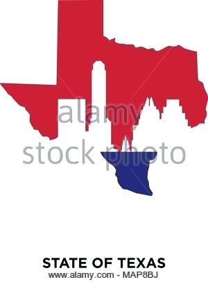300x406 Texas Flag Map State Of Icon On Background In Colors Of Flag