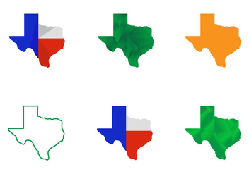352x247 Texas Map Vector Icons