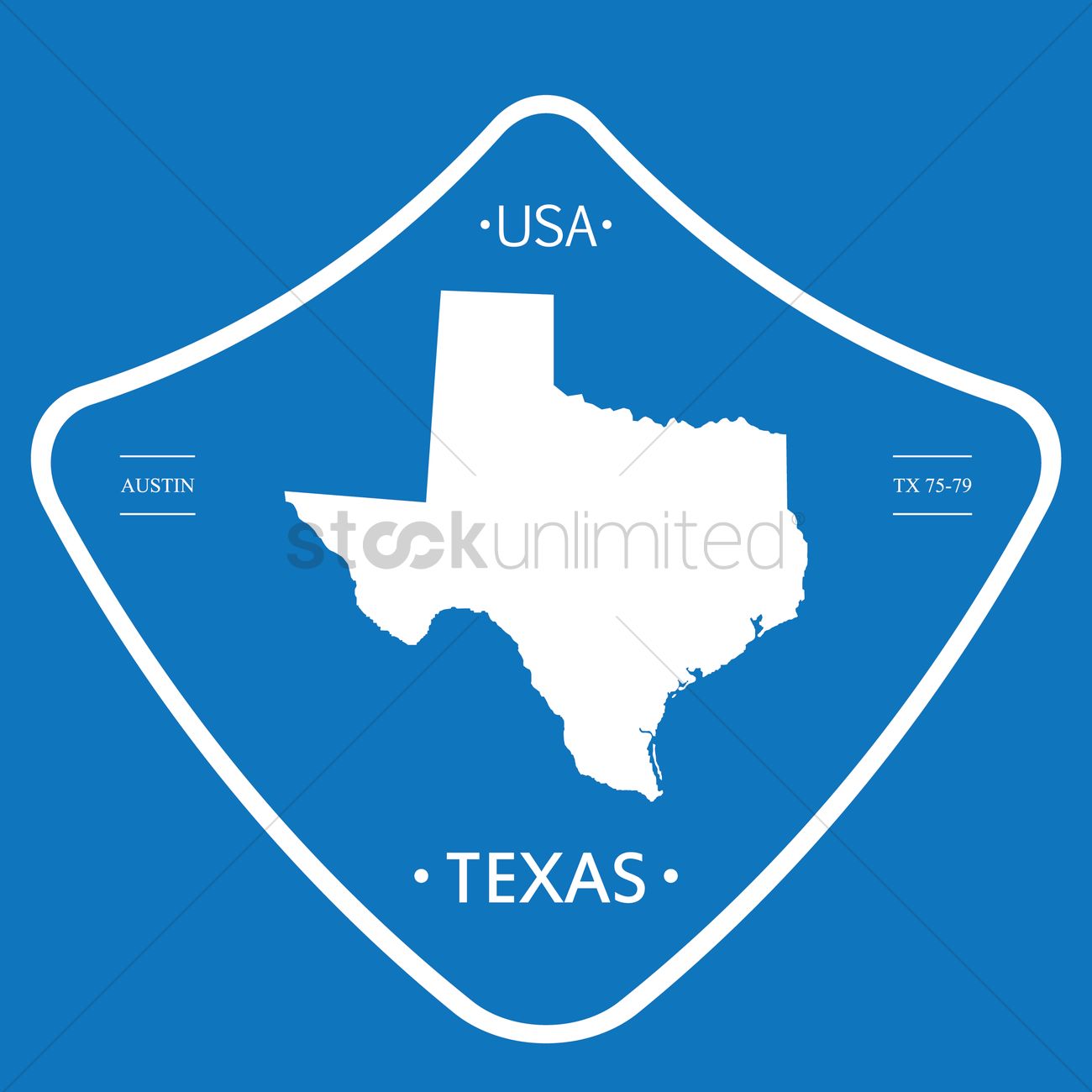 1300x1300 Texas Map Vector Image