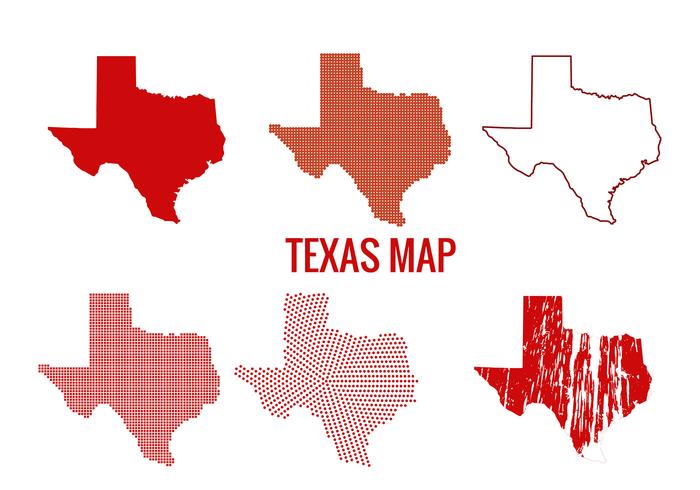 700x490 Texas Map Vectors
