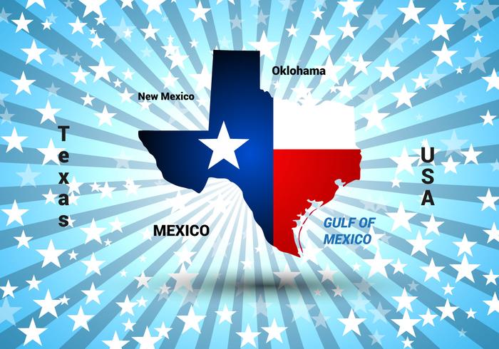 700x490 Free Texas Map Vector