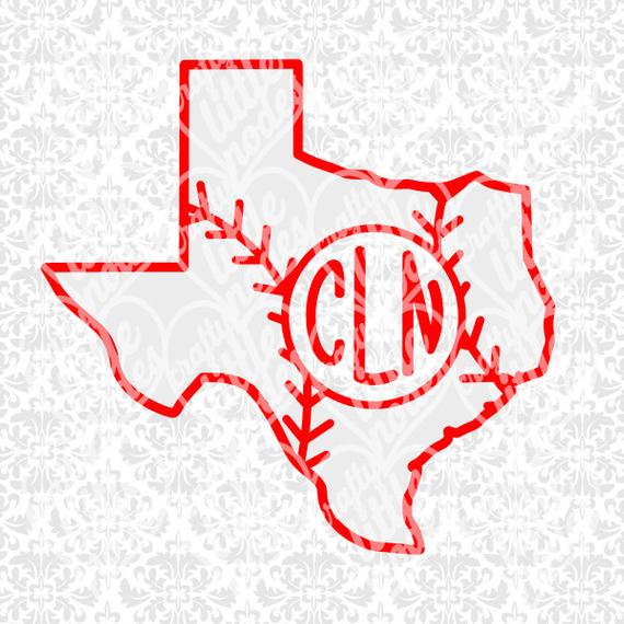 570x570 Texas Baseball Monogram Outline State Shape Set Svg Studio Ai Etsy