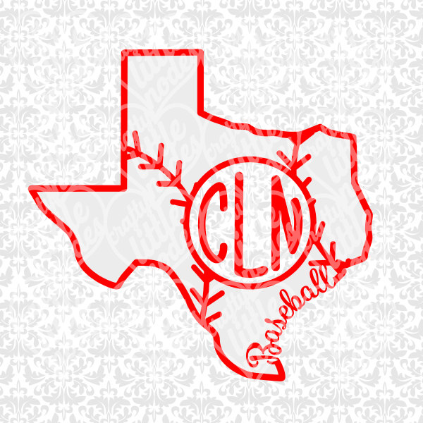 600x600 Texas Baseball Monogram Outline State Shape Set Svg Studio Ai Eps