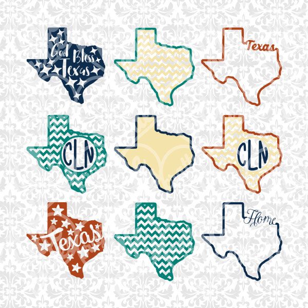 600x600 Texas State Shape Monogram Chevron Outline Svg Studio Ai Eps