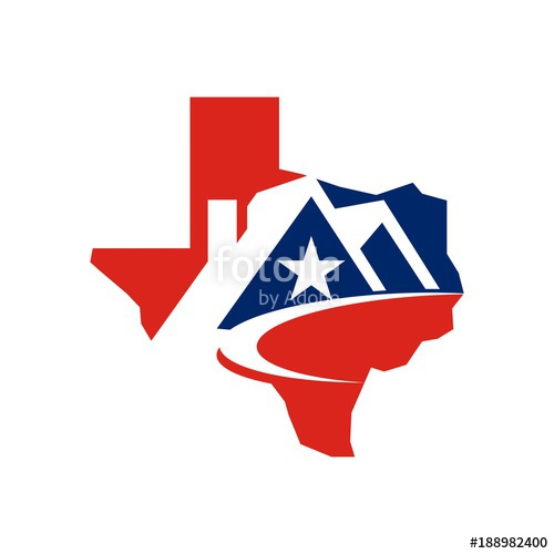 500x500 Real Estate Logo, House Shape Inside Texas Map Logo Design