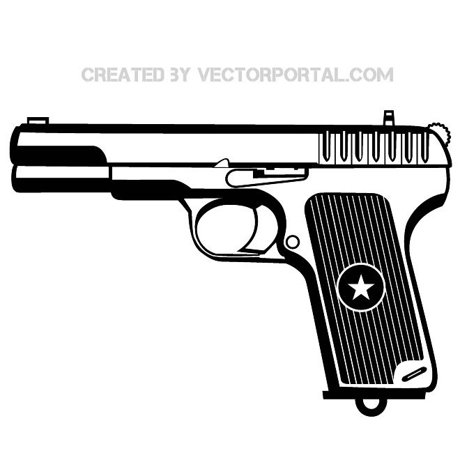 660x660 Gun With Texas Star Sign Free Vector 123freevectors