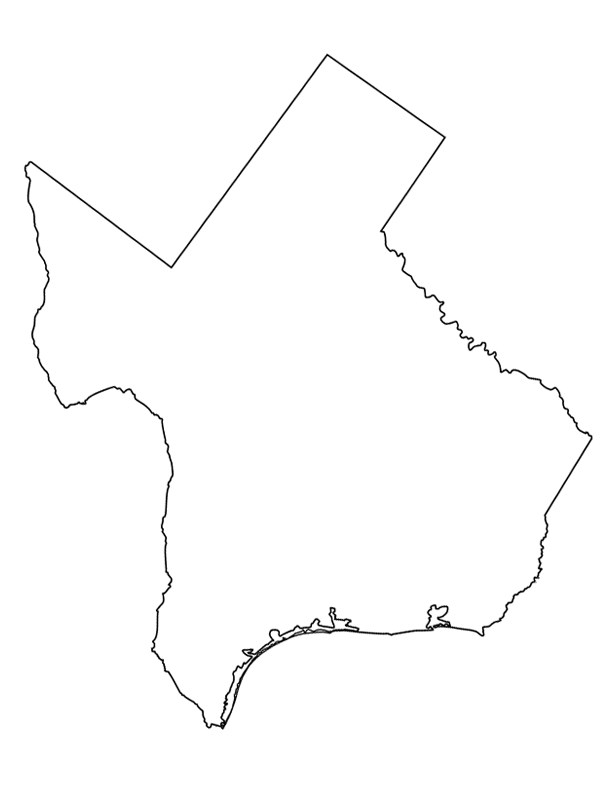 612x792 Results For Free State Of Texas Outline Vector