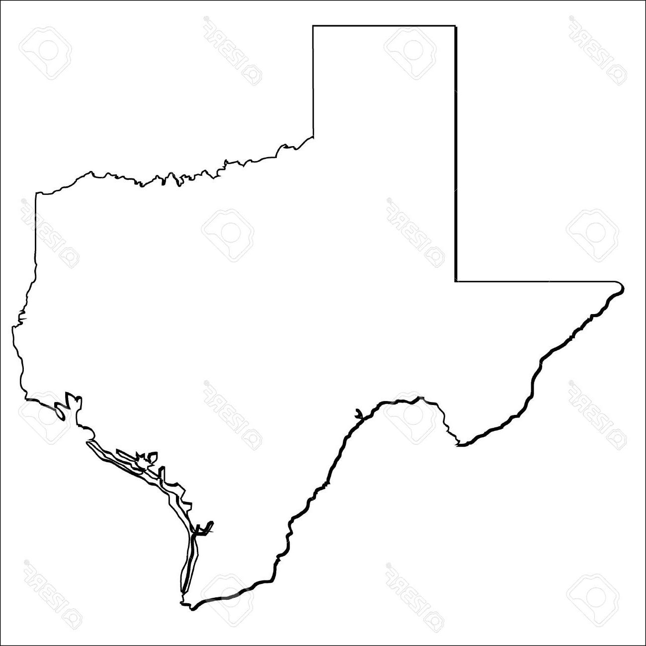 1300x1300 State Of Texas Simple Vector Outline