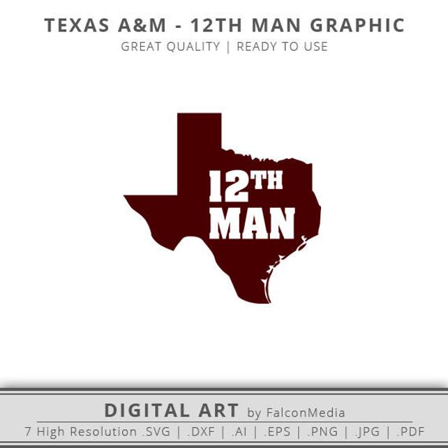 642x642 Texas Svg Texas State Outline Svg 12th Man Digital Etsy