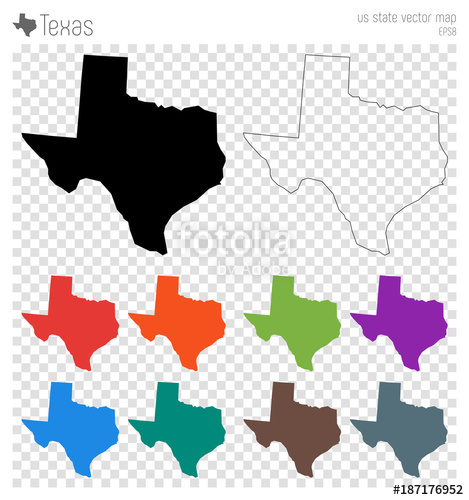 469x500 Texas High Detailed Map. Us State Silhouette Icon. Isolated Texas