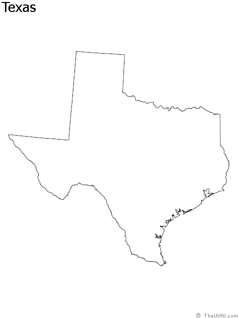 480x640 Texas Outline Vector Texas State Blank Outline Map All States