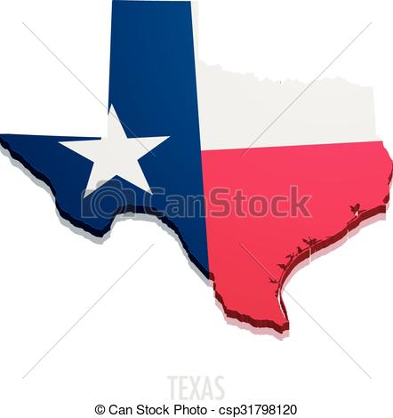 442x470 Map Texas. Detailed Illustration Of A Map Of Texas With Flag