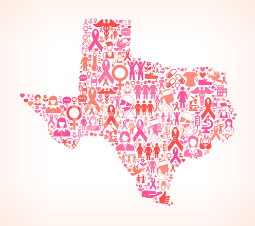 496x440 Texas Breast Cancer Awareness Royalty Free Vector Art Pattern