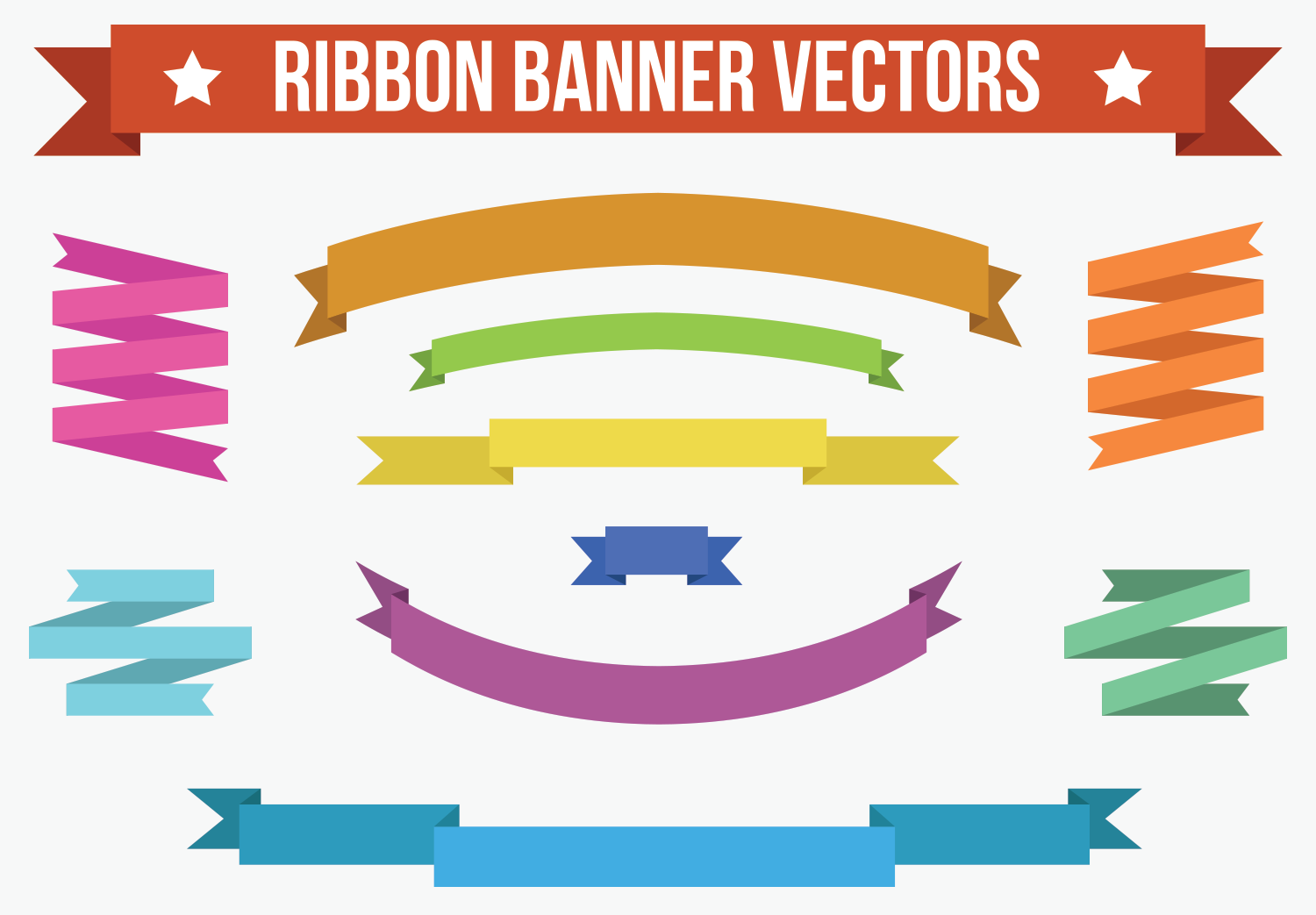 1500x1043 Free Ribbon Banner Vector Set Concept Foundry