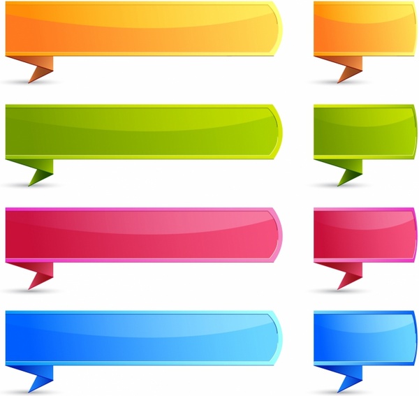 600x567 Internet Text Banners Origami Style Free Vector In Adobe