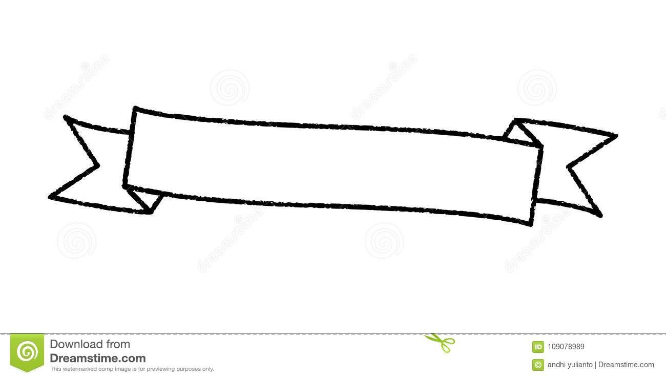 1300x740 Single Blank Vintage Ribbon Banner Vector Logo Design Scroll