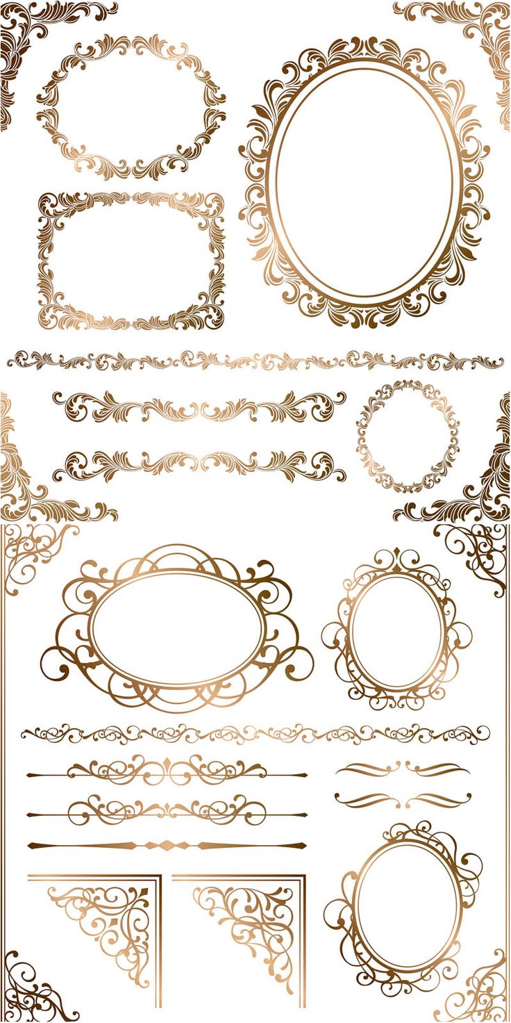 736x1472 Decorative Text Box Borders Flower Clipart Collection