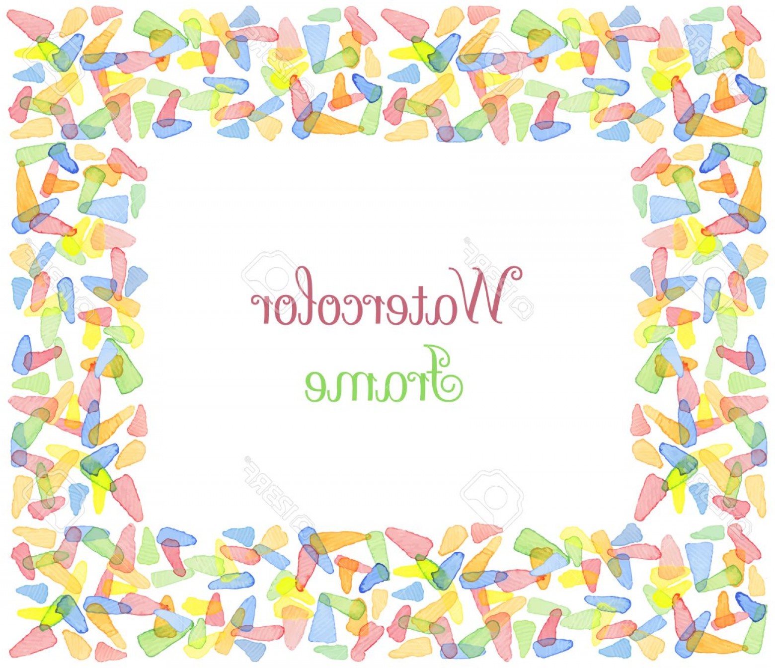 1560x1345 Photostock Vector Hand Painted Water Color Frame With Text Cute