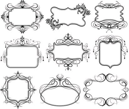 413x348 European Lines Border Vector 01 Ai,eps Format Free Vector