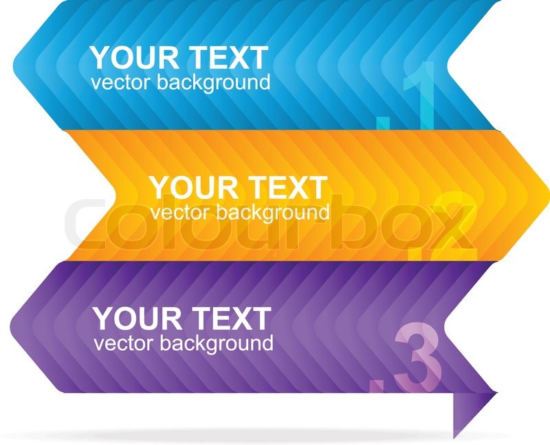 800x648 Vector Colorful Text Box 1,2,3 Concept Stock Vector Colourbox