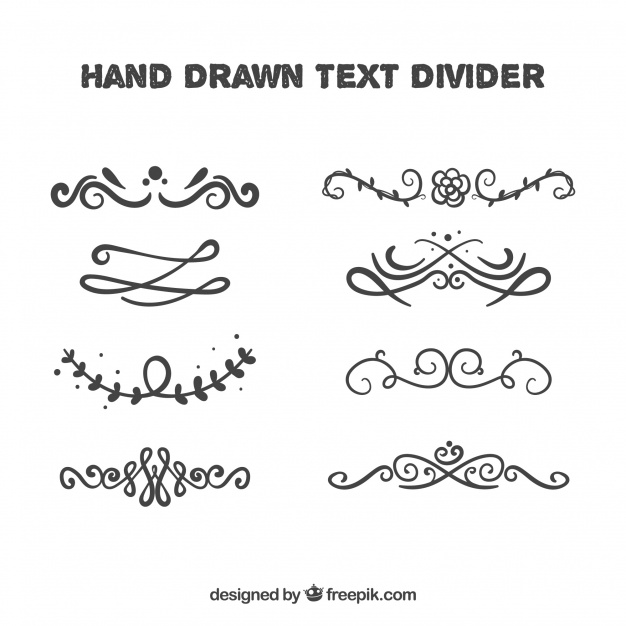 626x626 Collection Of Decorative Text Dividers Vector Free Download