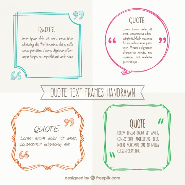 626x626 Hand Drawn Text Frames Vector Free Download