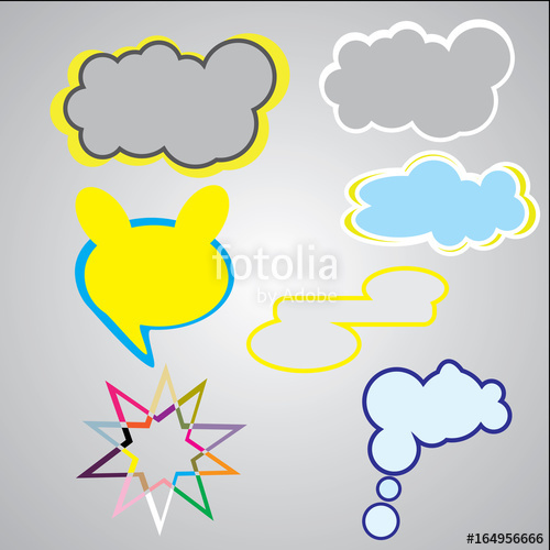500x500 Set Of Vector Text, Message, Speech Bubbles. Vector Frames, Design