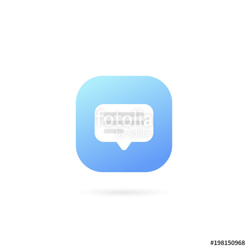 500x500 Text Message Logo Template Design Vector. Speech Bubble Symbol