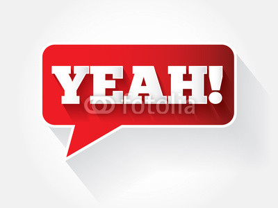 400x300 Yeah Text Message Bubble, Vector Background Buy Photos Ap